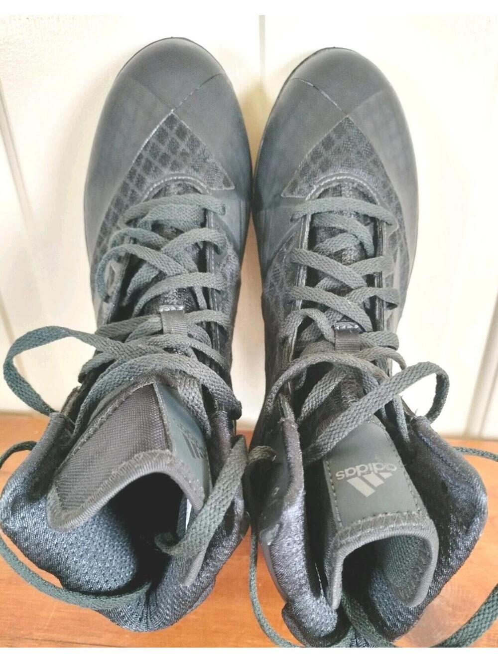 Adidas Mat Wizard 4 Wrestling Shoes Men's Size 8 Black Carbon AC6971 MMA Boxing - Picture 6 of 10
